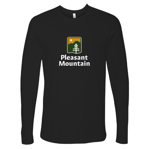 Pleasant Mountain Logo 1 Full color -- Long Sleeve Black