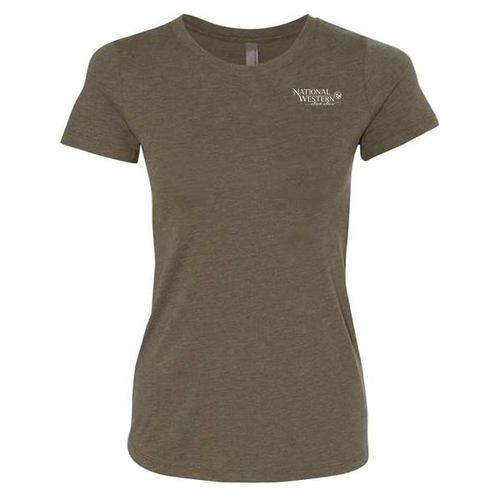 Next Level Apparel Ladies Tri Blend Crew -- Military Green