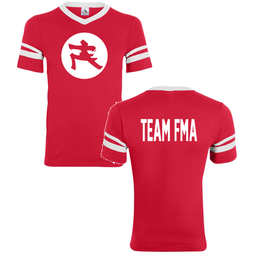Augusta Two-Sleeve Stripe Jersey -- Red / White