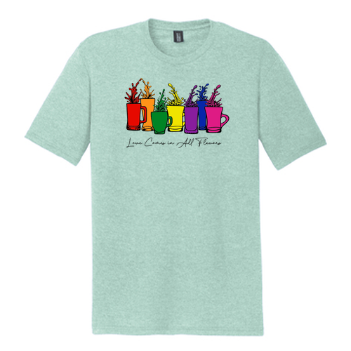 District Made Mens Perfect Tri Crew Tee -- Heathered Dusty Sage