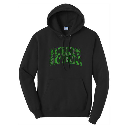 Port and Company  Core Fleece Pullover Hooded Sweatshirt  Jet Black