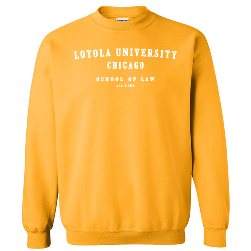 School Of Law Crewneck Sweatshirt -- Gold