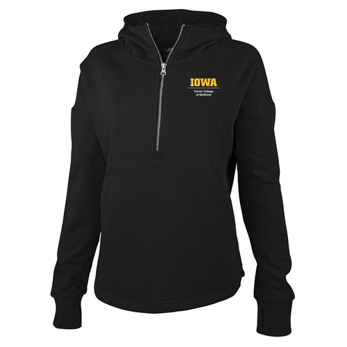 Charles River Women's Willow Scallop Hem Hoodie -- Black