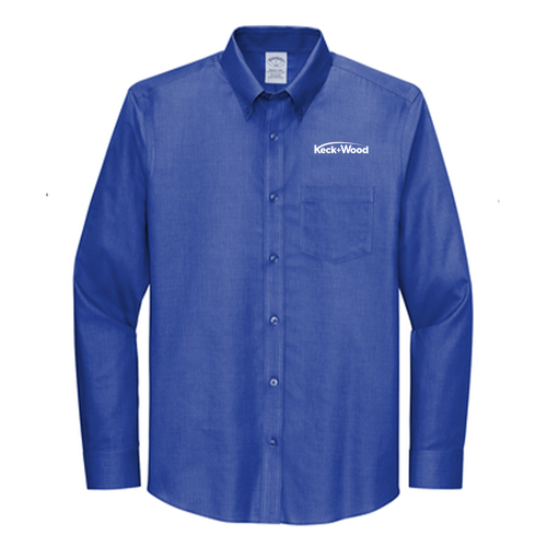 Men's/Unisex Brooks Brothers Wrinkle-Free Stretch Nailhead Shirt -- Cobalt Blue