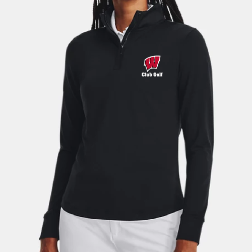 Under Armour Ladies' Playoff Quarter-Zip -- Black / Metallic Silver