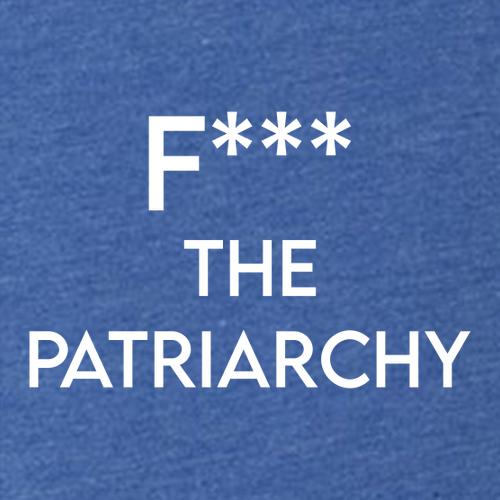 Mens/Unisex Next Level Soft Fitted Triblend Tee -- Vintage Royal, F the Patriarchy