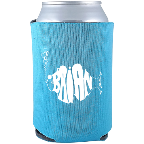 Leprechaun FoamZone Collapsible Can Cooler- 1 side print -- Neon Blue