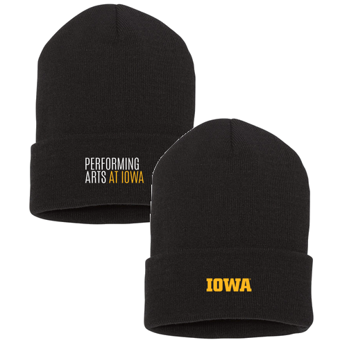 Yupoong Knit Hat with Cuff -- Black