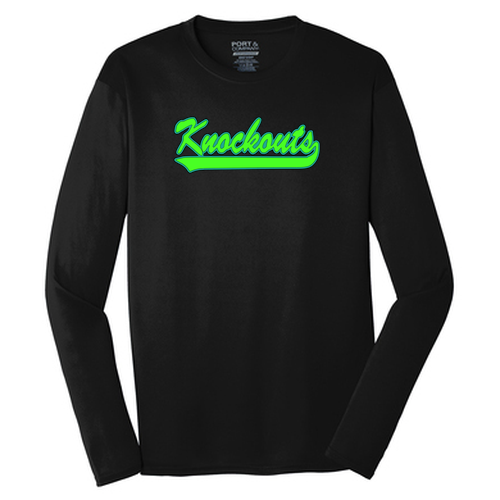 Port and Company Long Sleeve Performance Tee -- Jet Black