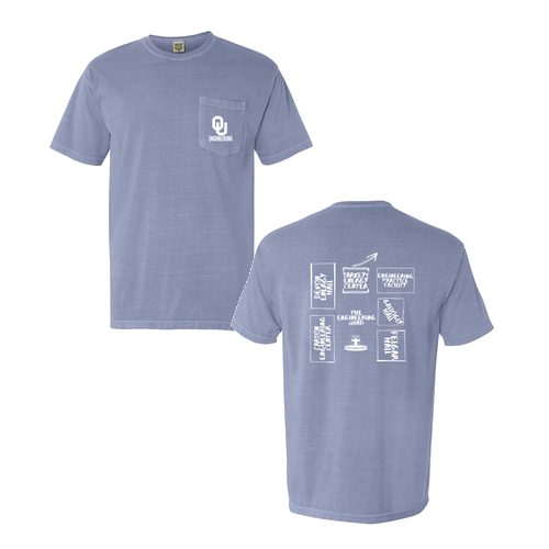 Comfort Colors Short Sleeve Pocket Tee -- Ice Blue