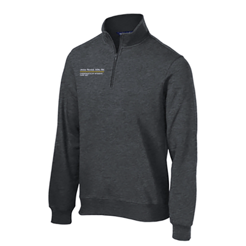 Sport Tek Quarter Zip Sweatshirt -- Graphite Heather