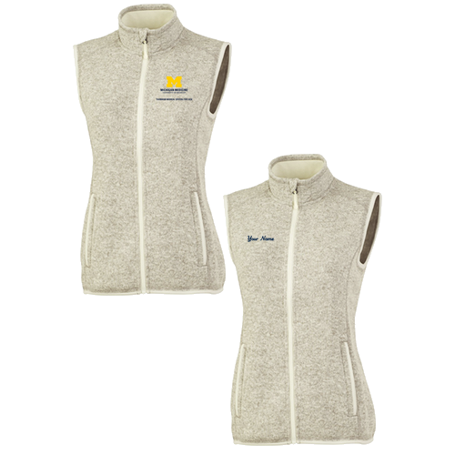 Ladies Charles River Pacific Heathered Vest -- Oatmeal Heather