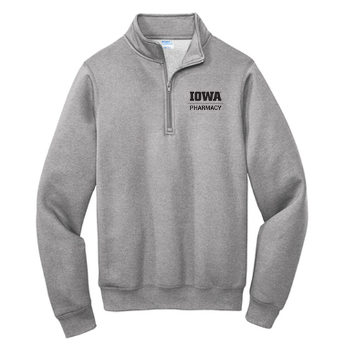 Port and Company Core Fleece Quarter-Zip Pullover Sweatshirt -- Athletic Heather