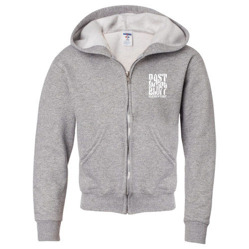 Jerzees Youth 8 Oz., 50/50 Nublend Full Zip Hoodie -- Oxford