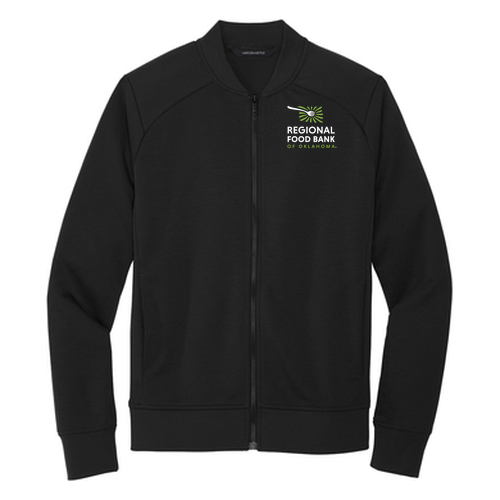 Mercer+Mettle Double-Knit Bomber Embroidered-- Deep Black