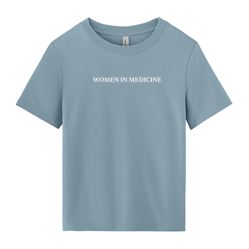Embroidered BELLA + CANVAS Women's 6 oz Heavyweight Tee -- Vintage Denim
