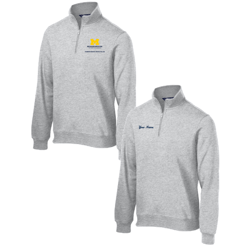 Mens/Unisex Sport Tek Quarter Zip Sweatshirt -- Athletic Heather