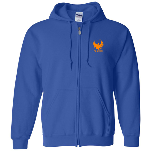 Gildan Full Zip Hooded Sweatshirt -- Royal