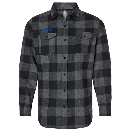 [HIDE] Burnside Yarn Dyed Long Sleeve Flannel Shirt -- Charcoal / Black