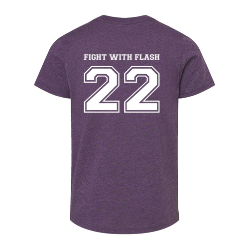 YOUTH Bella Canvas Heather CVC Short Sleeve Tee -- Heather Team Purple
