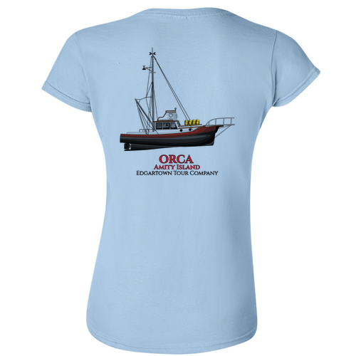 Ladies ORCA Tee -- Light Blue