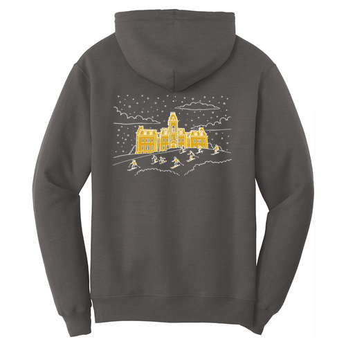 Port and Company Core Fleece Pullover Hooded Sweatshirt -- Charcoal