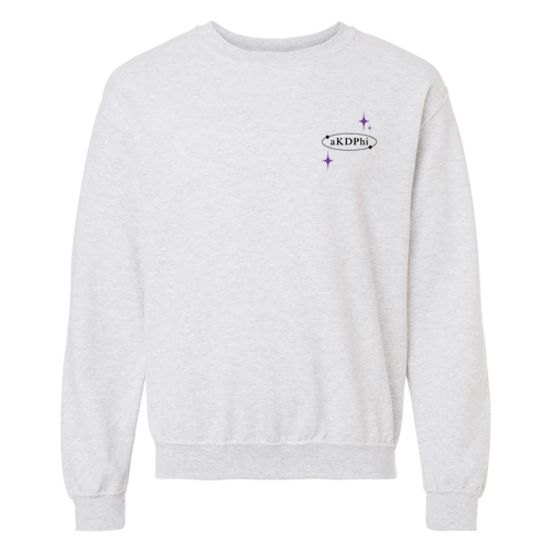 Floral Design Gildan Heavy Blend Crew Neck Sweatshirt -- White