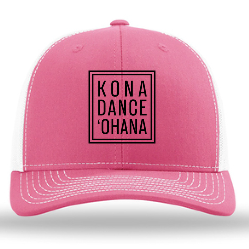Embroidered Richardson Snapback Trucker Cap -- Hot Pink / White