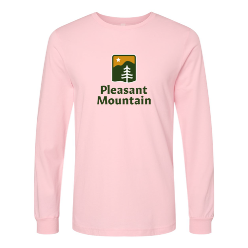 Pleasant Mountain Logo 1 Full color -- Longsleeve Pink