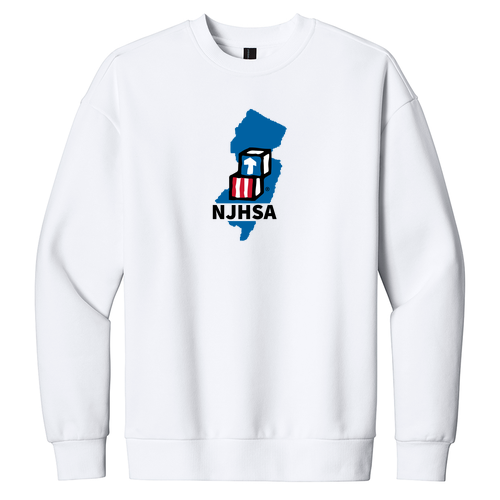 District V.I.T. Heavyweight Fleece Crew -- White