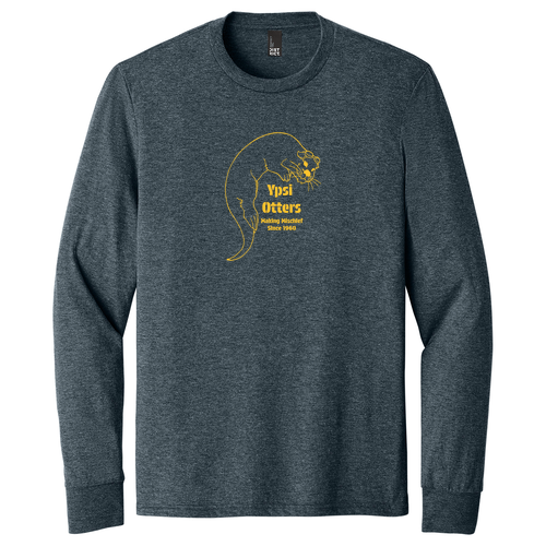 Ypsi Otters Retro District Perfect Triblend Long Sleeve Tee -- Navy Frost