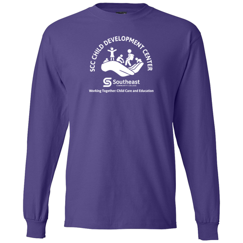 Hanes Beefy T Longsleeve T-Shirt -- Purple
