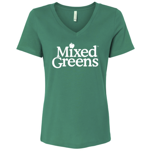 Ladies Bella Canvas Relaxed Jersey Short Sleeve V-Neck Tee -- Kelly