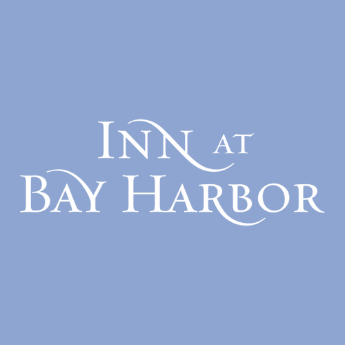 Inn at Bay Harbor 1 color White left chest/back Crewneck Sweatshirt -- Carolina Blue