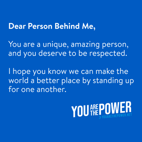 Dear Person Behind Me Short Sleeve Tee -- Royal