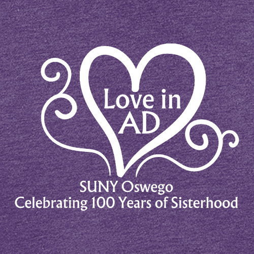 Love in AD District Made Ladies Tri Racerback Tank -- Purple Frost