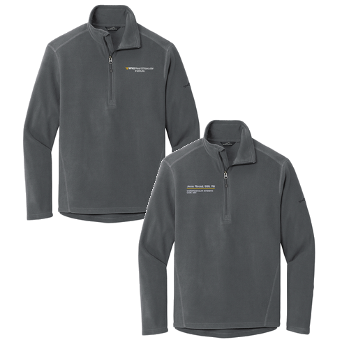 Eddie Bauer Half Zip Microfleece Jacket -- Grey Steel