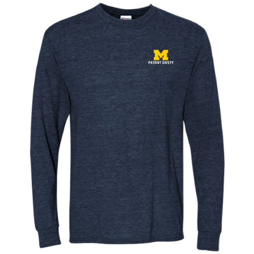 Jerzees Dri-Power Active Longsleeve Tee -- Vintage Heather Navy