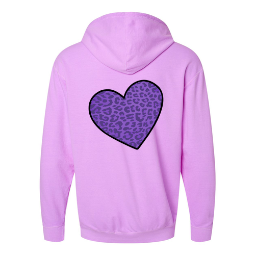 Comfort Colors Lightweight Adult Ringspun Hooded Sweatshirt -- Neon Violet