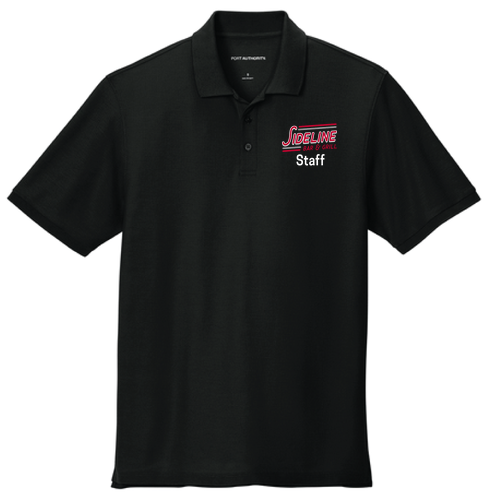Sideline Port Authority Polo --(for LARGE SIZES 5X-6X )Deep Black