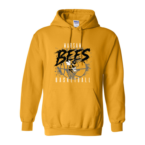 Warsaw Bees Gildan Heavy Blend Hooded Sweatshirt -- Gold