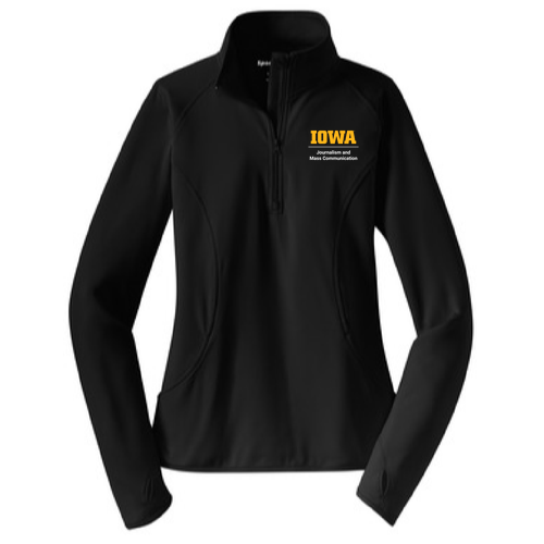 Sport Tek Ladies Sport Wick Stretch Half Zip Pullover -- Black