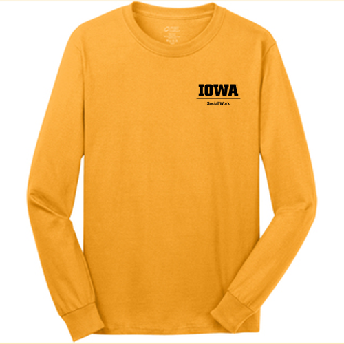 Port and Company Long Sleeve T Shirt -- Gold