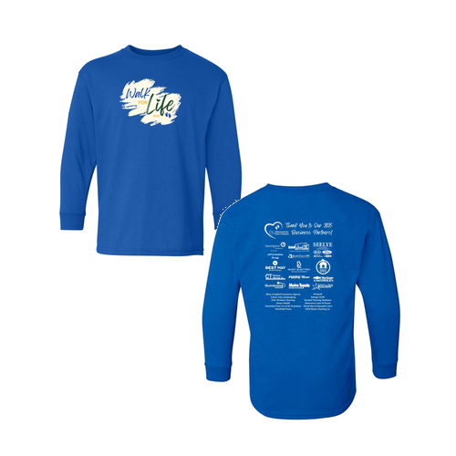 Gildan Youth Heavy Cotton Long Sleeve T Shirt -- Royal