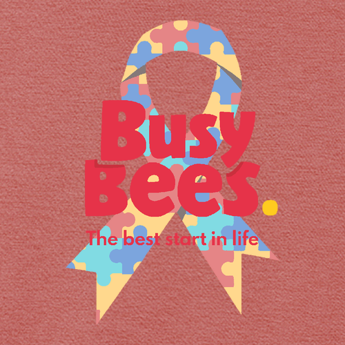 District Made Mens Perfect Tri Crew Tee Busy Bee Ribbon -- Blush Frost
