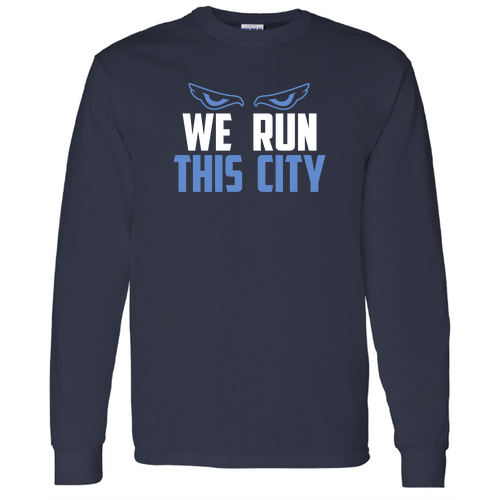 Gildan Heavy Cotton Longsleeve Basic T-Shirt -- Navy