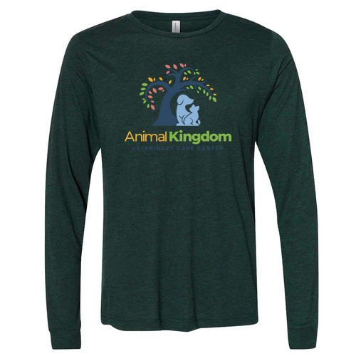 Bella+Canvas Unisex Triblend Long Sleeve Tee -- Emerald TriBlend
