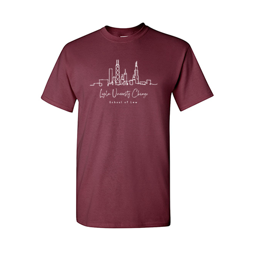Chicago Skyline T-Shirt -- Maroon