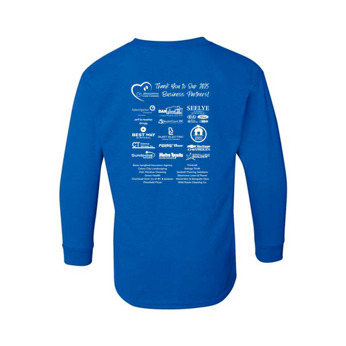 Gildan Youth Heavy Cotton Long Sleeve T Shirt -- Royal