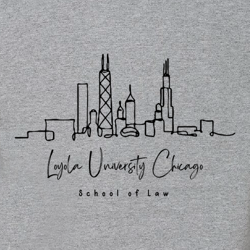 Chicago Skyline Baby Tee -- Athletic Heather